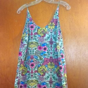 Topshop blue floral slip dress size 4